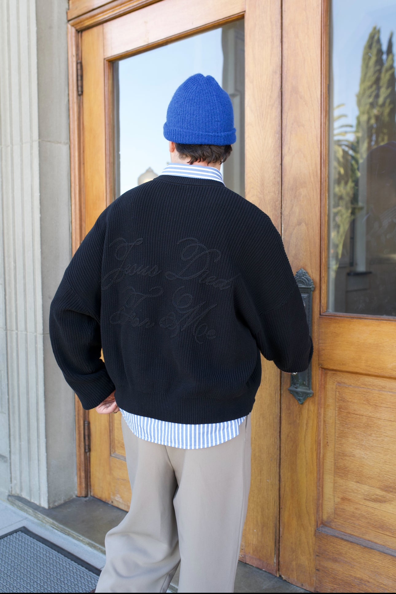 Jesus Died For Me Knit Sweater